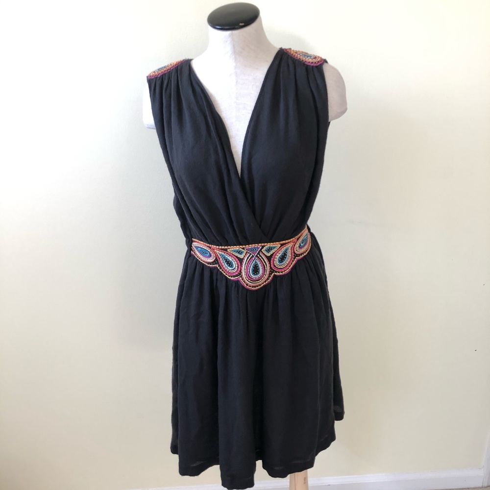 French Connection Dark Gray  Goddess Crepe Dress